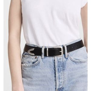 Vintage Brighton Black Leather Belt